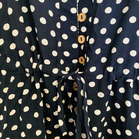 Navy Polka Dot Dress - Picture 3 of 7